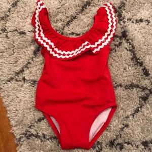 NWT red ruffle baby Gap swimsuit